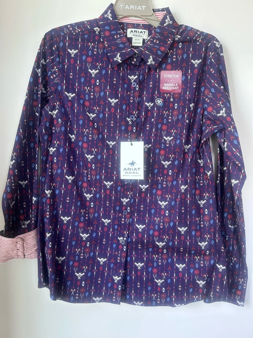 Ariat Kirby Long Sleeve Button Up Southwest Thunderbird Print Western Shirt - Picture 4 of 9